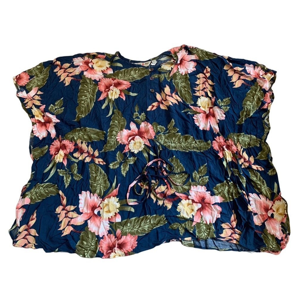 Hula Hula Hawaii Floral Kimono Top One Size